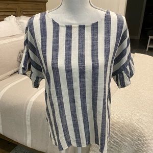 Striped linen top